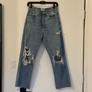 Agolde Distressed Blue Jeans